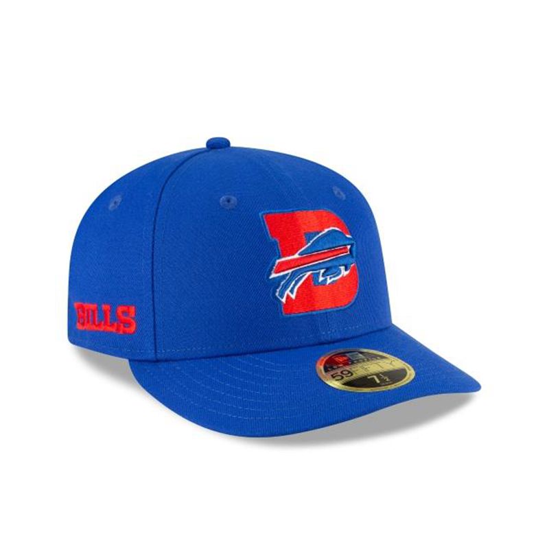 NFL Buffalo Bills Logo Mix Low Profile 59Fifty Fitted (APY2688) - Blue New Era Caps